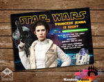 Princess Leia Invitation, Star Wars R2D2 Birthday Invite
