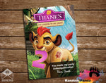 Lion Guard Pink Party Thank You Card