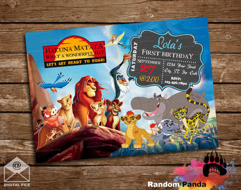 Lion King and Lion Guard Party Invitation