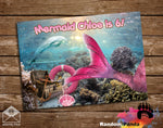 Mermaid Tail Poster, Mermaid Dolphin Backdrop