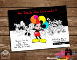 Mickey Mouse Classic Cartoon Invitation