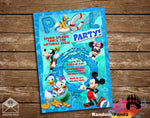 Mickey Mouse and Friends Pool Party Invitation