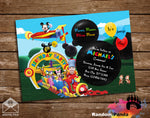 Funny Mickey Mouse Train Party Invitation