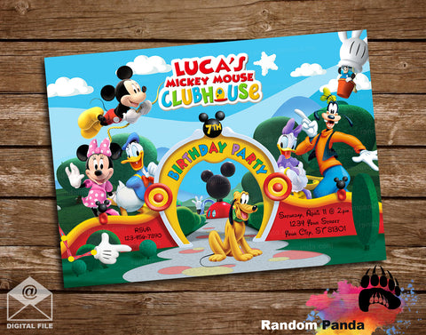 Mickey Mouse Clubhouse Party Invitation
