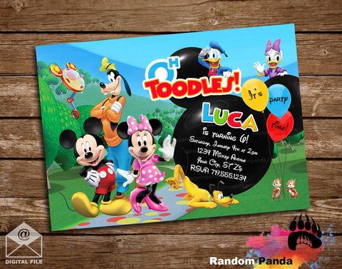 Mickey Mouse and Friends Party Invitation