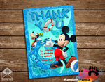 Mickey Mouse Pool Party Thank You Card