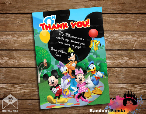 Mickey Mouse and Friends Thank You Card