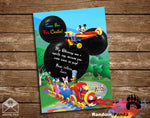 Mickey Mouse Train Thank You Card