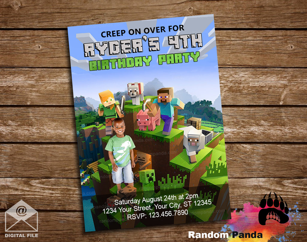 Minecraft Party Invitation Ideas Minecraft Party Invitation Ideas