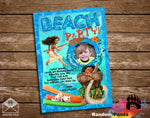 Moana and Maui Pool Party or Beach Party Invitation