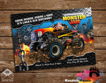 Funny Monster Truck Invitation, Monster Jam Bigfoot Invite