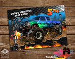 Monster Truck Poster, Monster Jam Muddin Backdrop