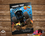 Monster Jam Truck Muddin Thank You Card