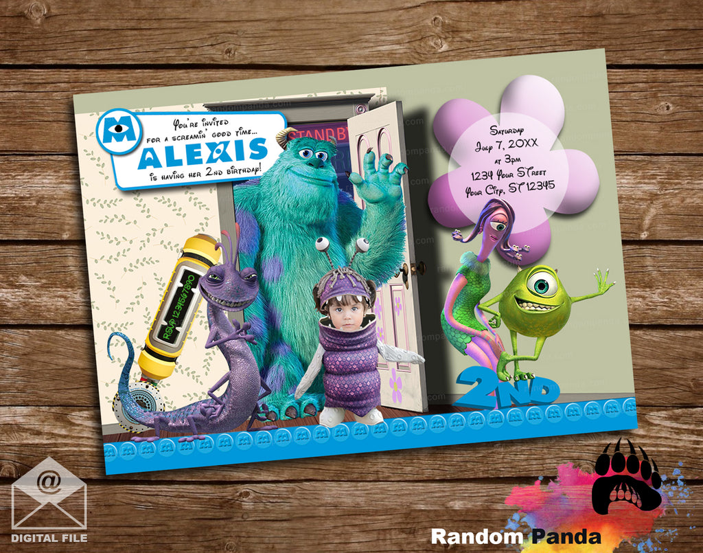 boo monsters inc baby costume Funny Monsters Inc BE Baby Boo Party Invitation – Random Panda