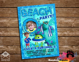 Monsters Inc Pool Party Invitation