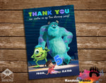Monsters Inc Birthday Party Thank You Card