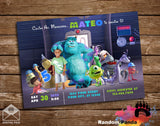 Funny Monsters Inc Scare Floor Party Invitation