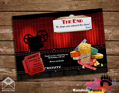 Streaming Movie Night Thank You Card