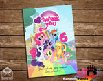 My Little Pony Party Thank You Card