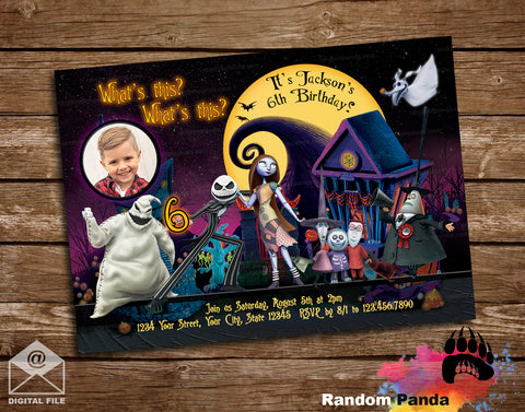 Nightmare Before Christmas Party Invitation