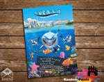 Finding Nemo Birthday Invite, Shark Party Invitation