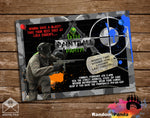 Paintball Gun Party Invitation