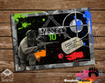 Paintball Party Poster, Paint Splatter Backdrop