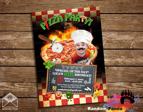 Funny Italian Pizza Party Invitation