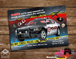 Police Car Invitation, Policeman Party Invite