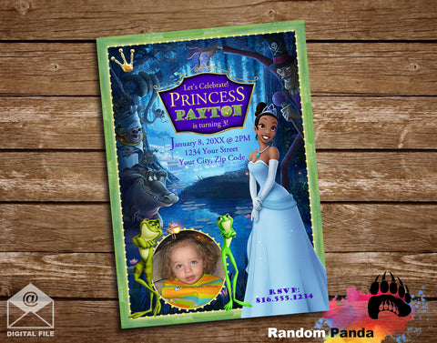Princess and the Frog Birthday Party Invitation