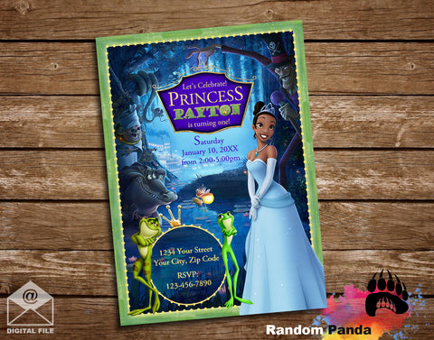 Princess and the Frog Party Invitation