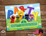 Sesame Street Cookie Monster Party Invitation