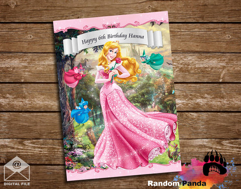 Sleeping Beauty Poster, Princess Aurora Party Backdrop