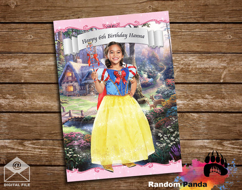 Snow White Costume Party Poster, Snow White Backdrop
