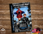 Funny Be Spiderman and Black Panther Invitation