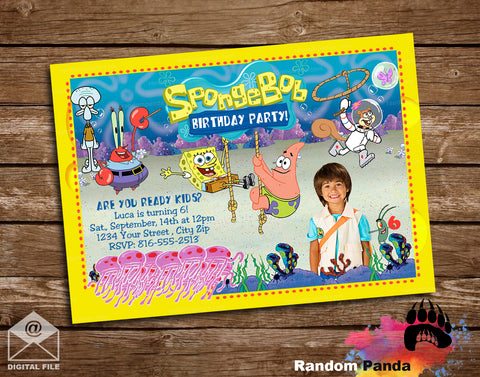 Spongebob Squarepants Party Invitation