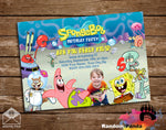 Spongebob Patrick and Friends Party Invitation