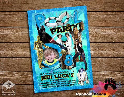 Star Wars Vader Pool Party Invitation