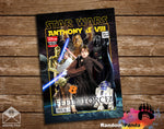 Funny Vader Jedi Portrait, Star Wars Comic Book Poster