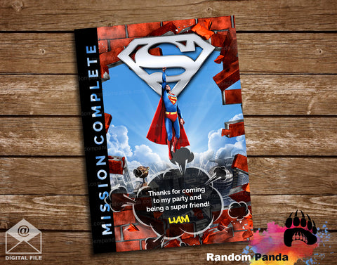 Superhero Superman Thank You Card