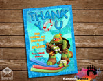 Ninja Turtles Splash Party Thank You Card
