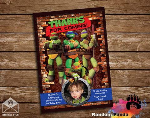 Teenage Mutant Ninja Turtles Thank You Card