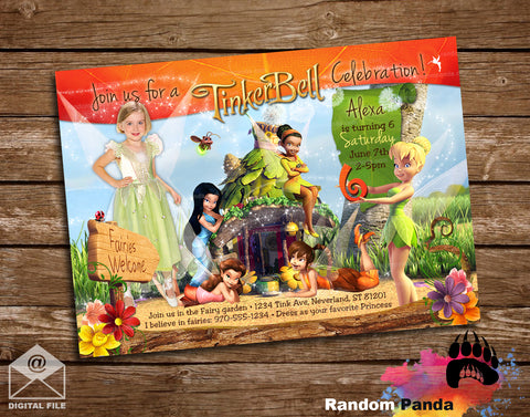 Funny Tinkerbell Fairy Garden Party Invitation