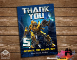 Transformers Bumblebee Thank You Card