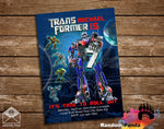 Transformers Optimus Prime Party Invitation